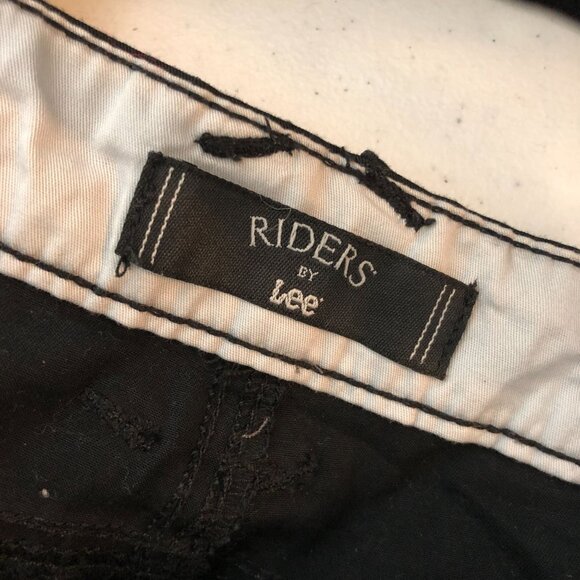 Riders By Lee Womens Black Cotton-Spandex Shorts Size 24W - Picture 3 of 4